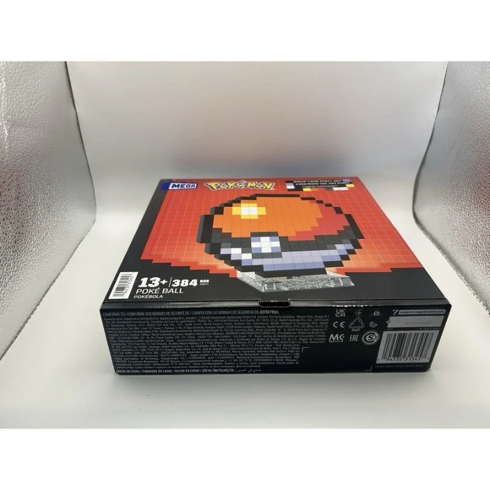 New MEGA Pokemon Pixel Art Poke'‎ Ball 384 Pieces 13+ Unopened